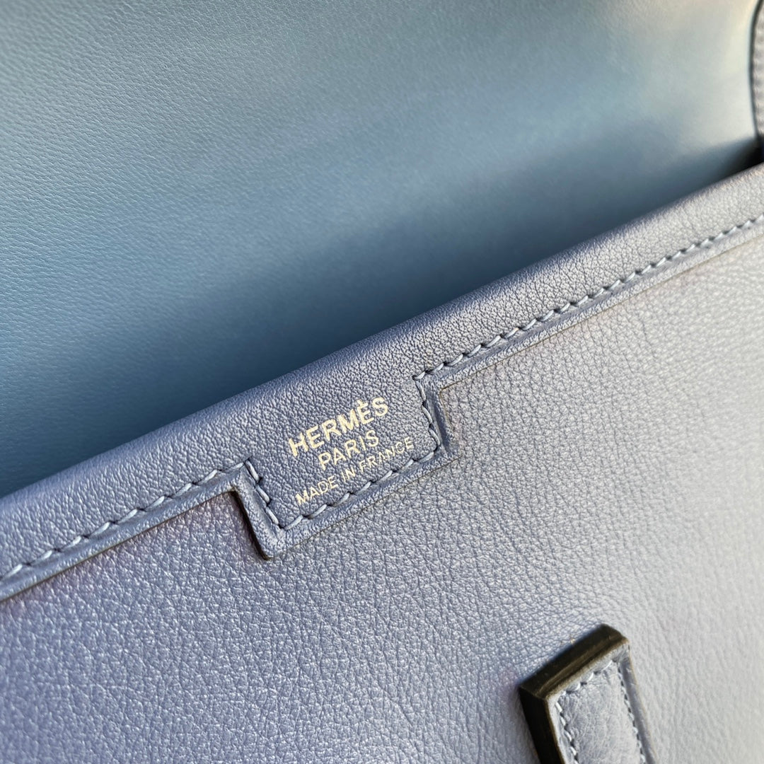 Hermes Wallet Clutch Swift Leather 29cm In Blue