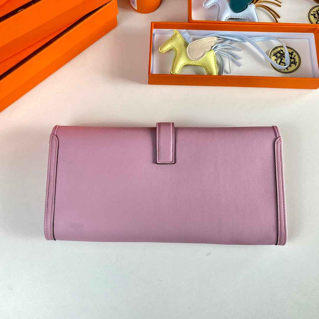 Hermes Wallet Clutch Swift Leather 29cm In Light Purple