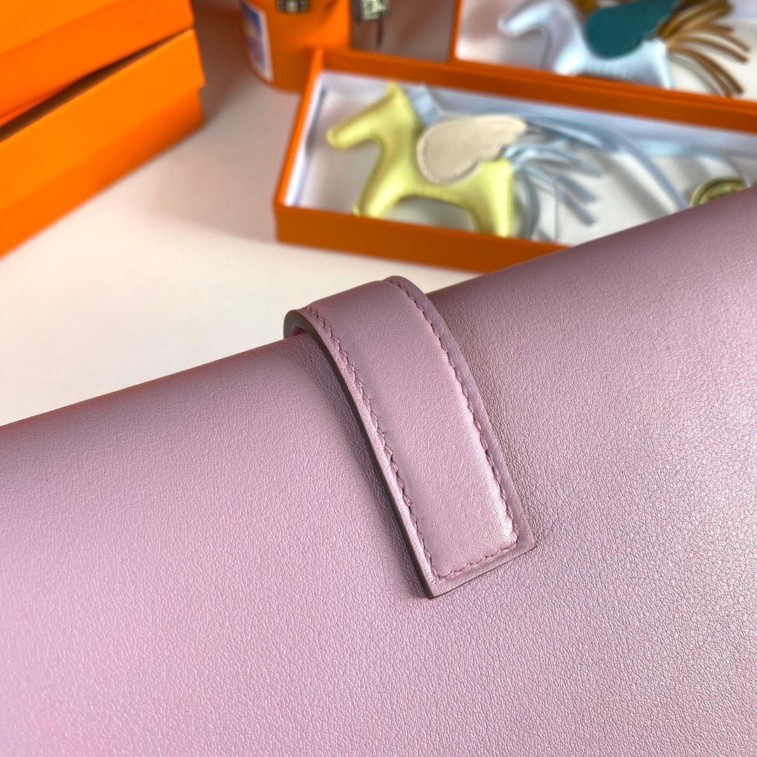 Hermes Wallet Clutch Swift Leather 29cm In Light Purple
