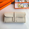 Hermes Wallet Clutch Swift Leather 29cm In Beige
