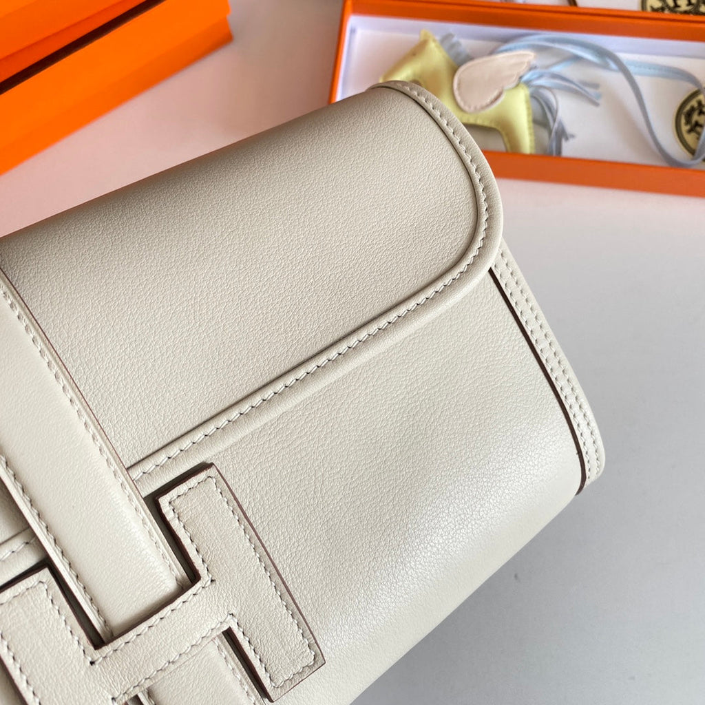 Hermes Wallet Clutch Swift Leather 29cm In Beige