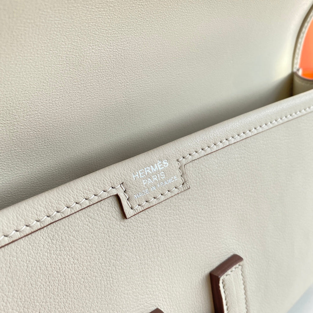 Hermes Wallet Clutch Swift Leather 29cm In Beige