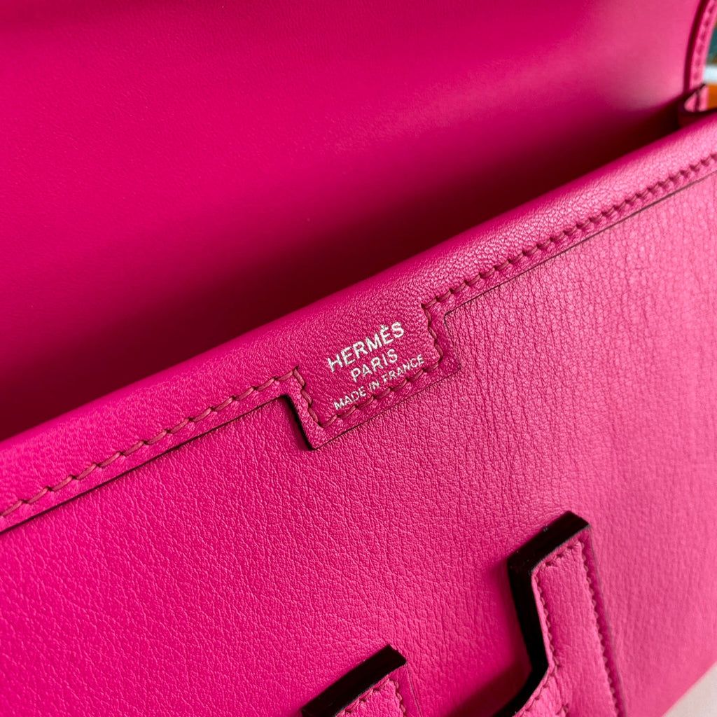 Hermes Wallet Clutch Swift Leather 29cm In Plum