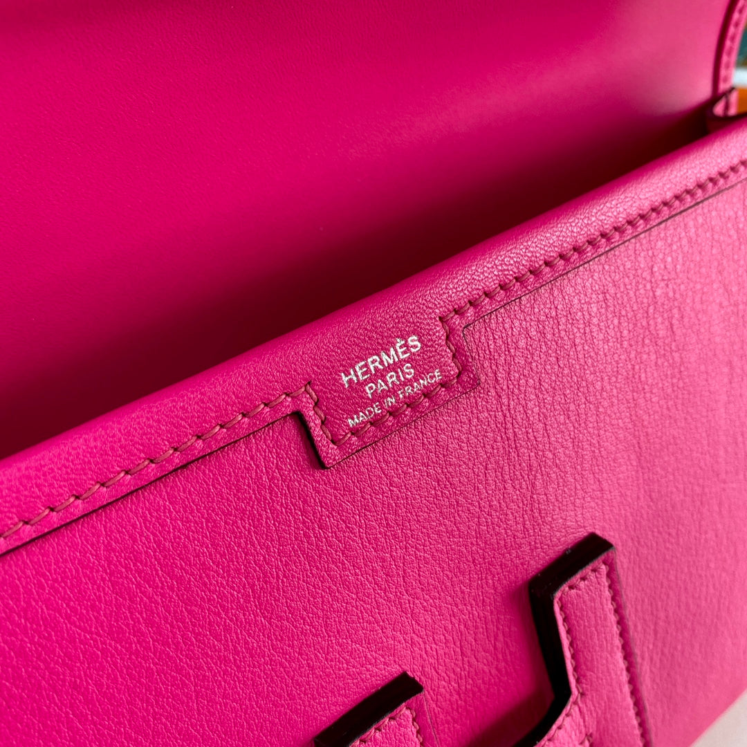 Hermes Wallet Clutch Swift Leather 29cm In Plum
