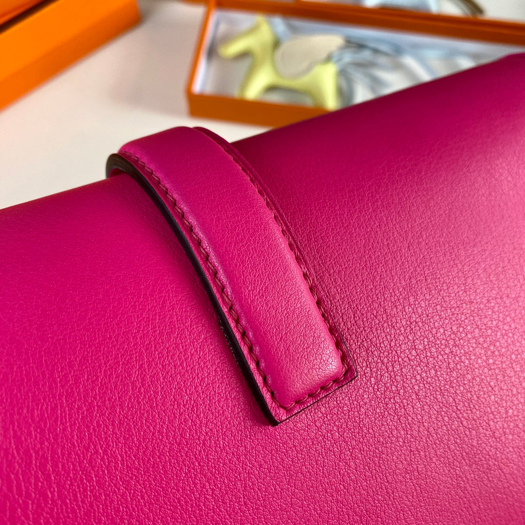 Hermes Wallet Clutch Swift Leather 29cm In Plum