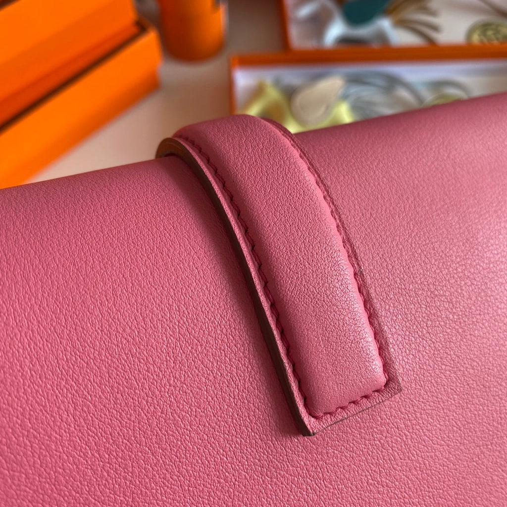 Hermes Wallet Clutch Swift Leather 29cm In Pink