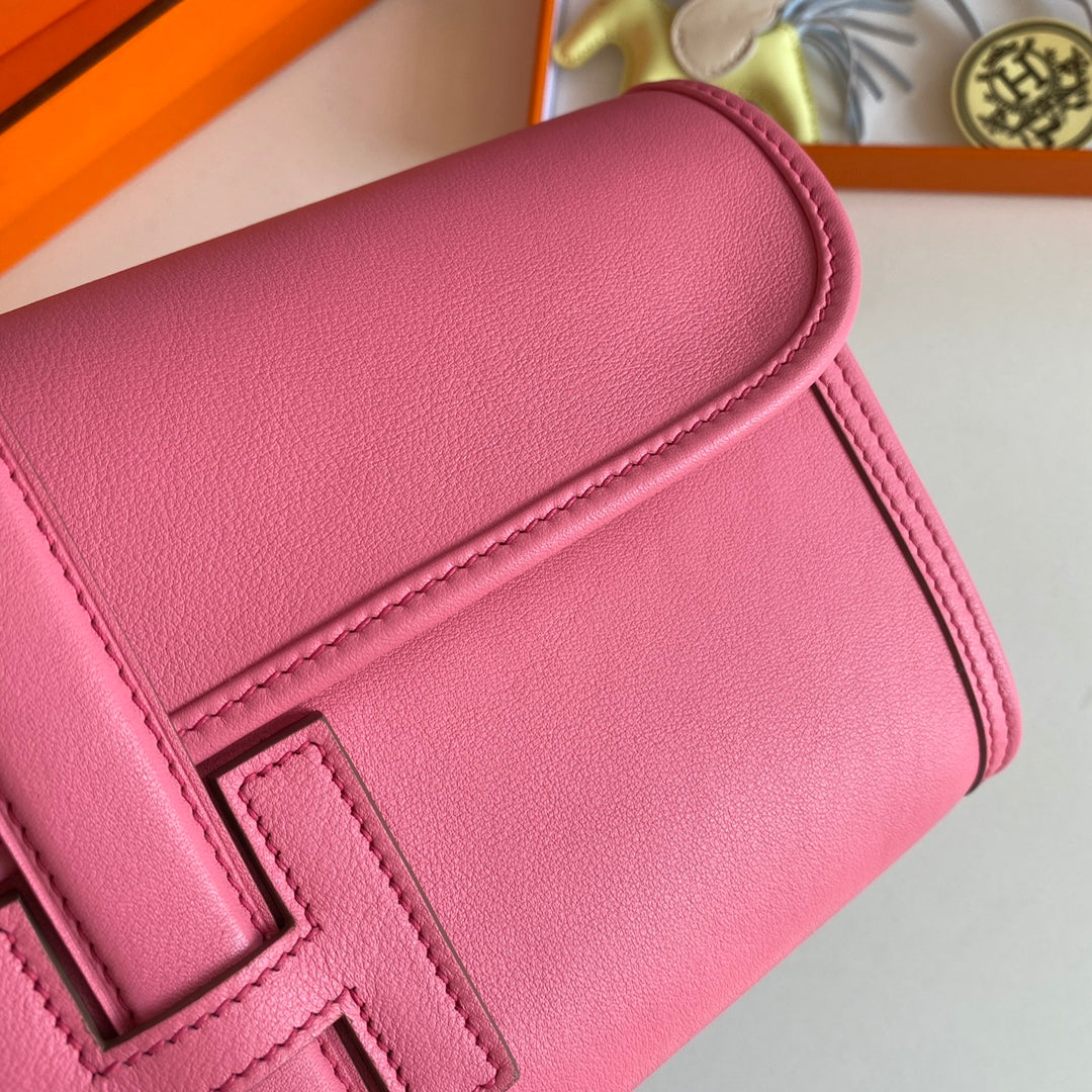 Hermes Wallet Clutch Swift Leather 29cm In Pink
