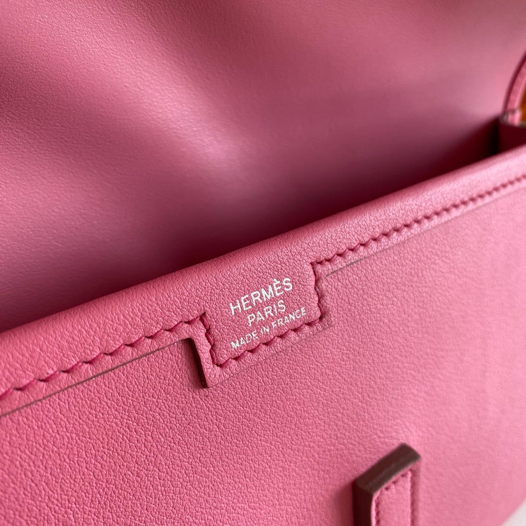 Hermes Wallet Clutch Swift Leather 29cm In Pink