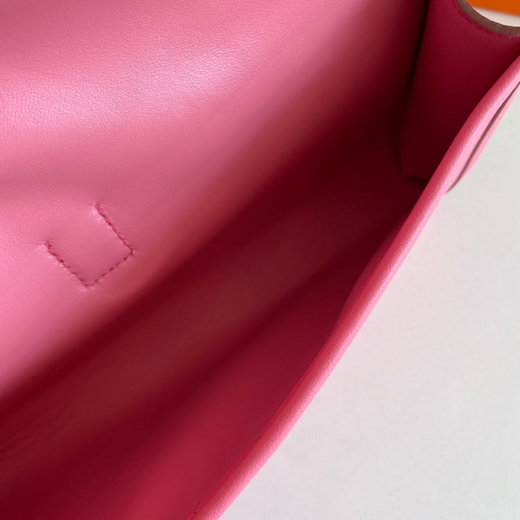 Hermes Wallet Clutch Swift Leather 29cm In Pink