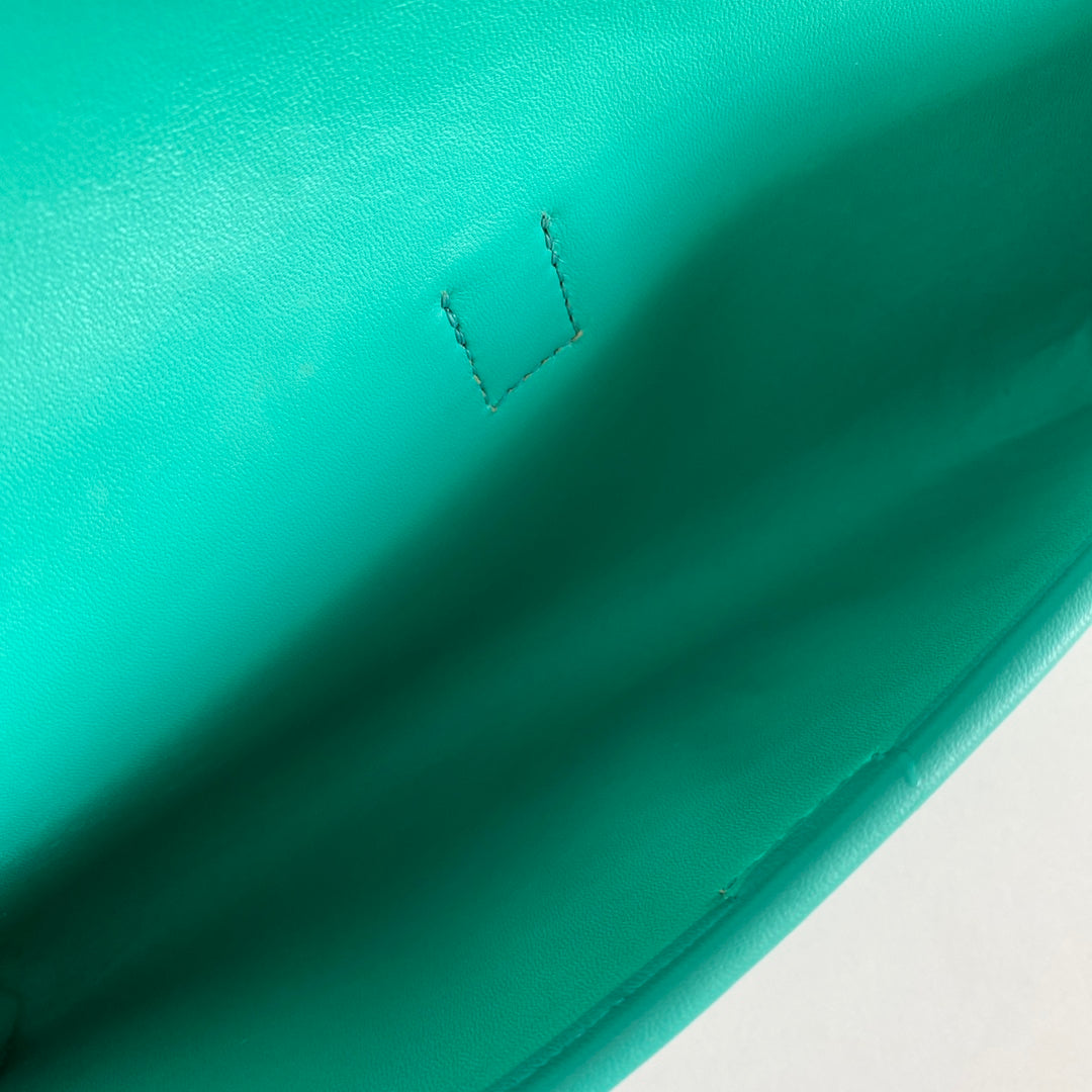 Hermes Wallet Clutch Swift Leather 29cm In Green