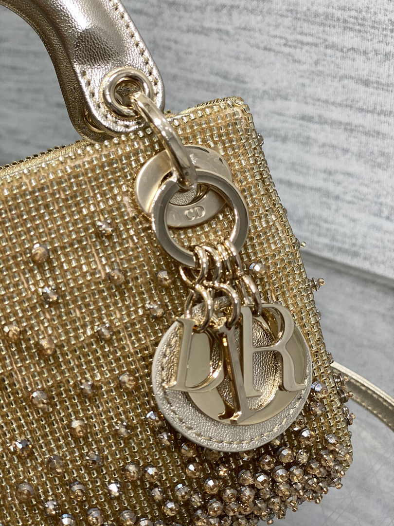 Lady Dior Micro Bag S0856 Gold Lambskin - Default Title - View 8