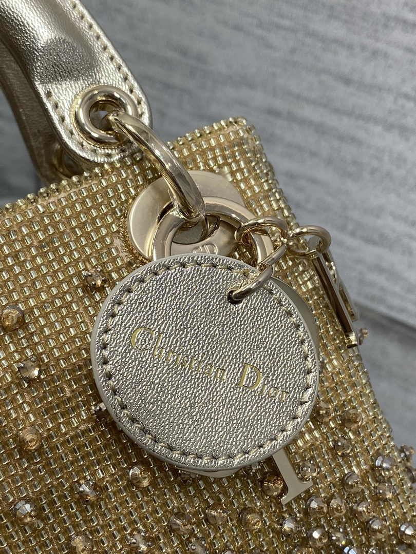 Lady Dior Micro Bag S0856 Gold Lambskin - Default Title - View 9