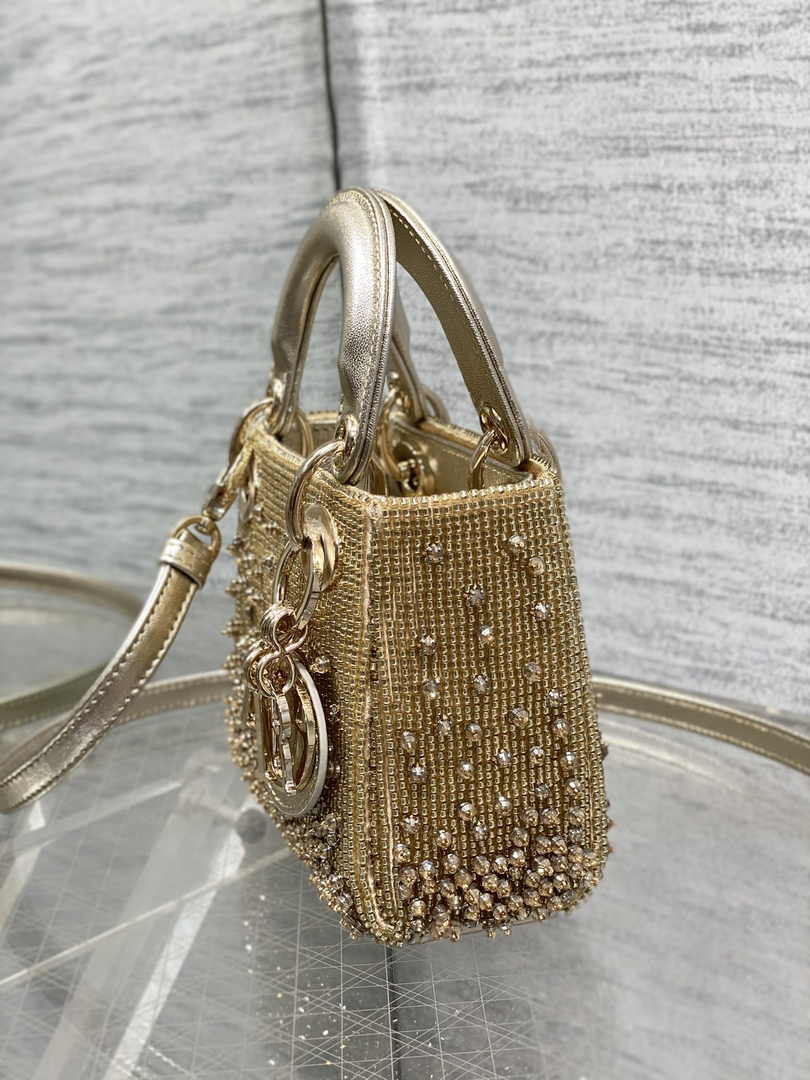 Lady Dior Micro Bag S0856 Gold Lambskin - Default Title - View 4