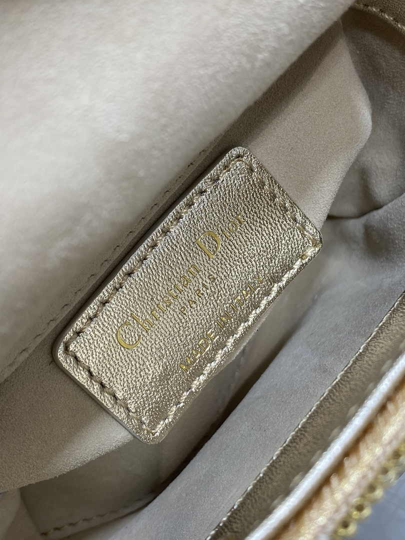 Lady Dior Micro Bag S0856 Gold Lambskin - Default Title - View 7
