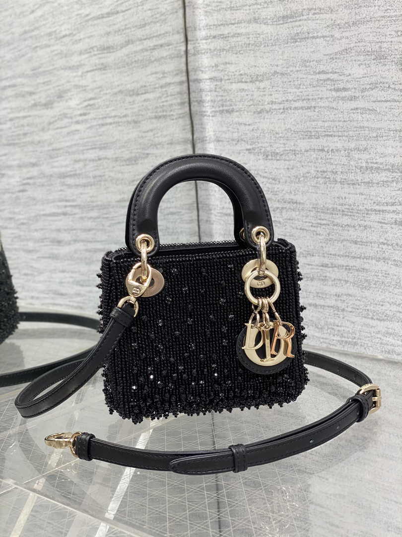 Lady Dior Micro Bag S0856 Black Lambskin - Default Title - View 3
