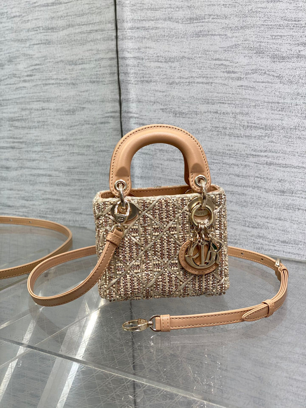 Lady Dior Micro Bag S0856 Apricot Lambskin M53 - Default Title - View 2