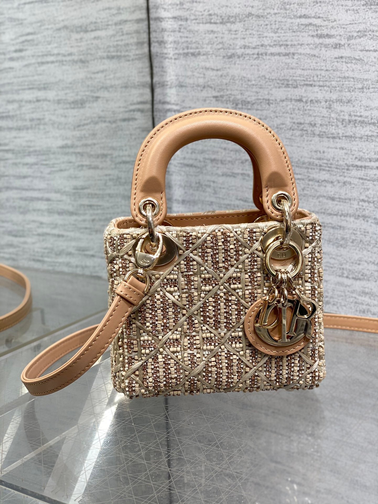 Lady Dior Micro Bag S0856 Apricot Lambskin M53 - Default Title - View 3
