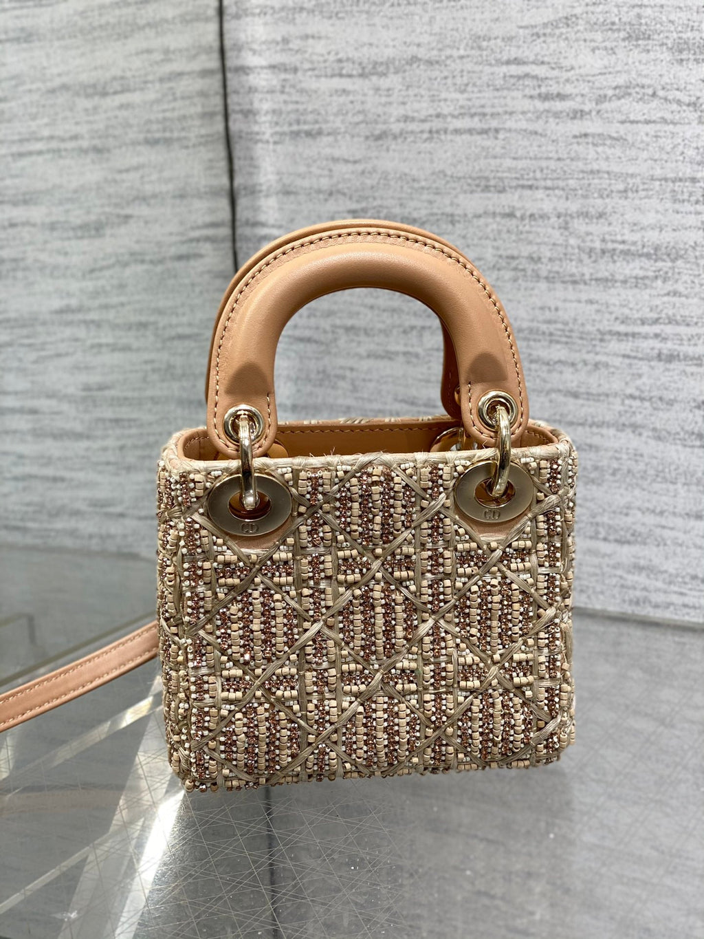 Lady Dior Micro Bag S0856 Apricot Lambskin M53 - Default Title - View 4