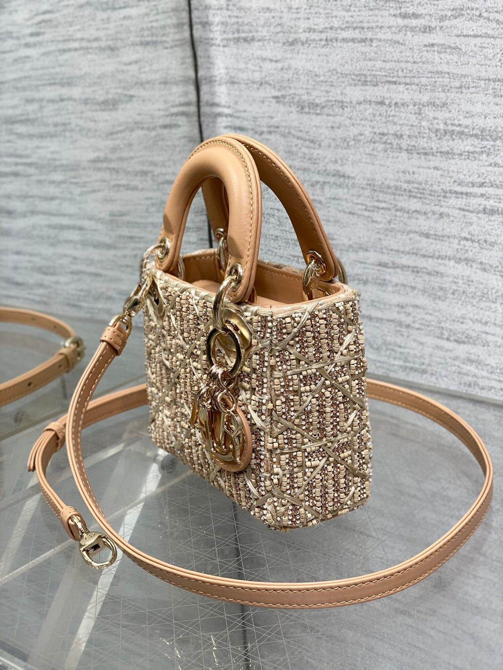 Lady Dior Micro Bag S0856 Apricot Lambskin M53 - Default Title - View 5