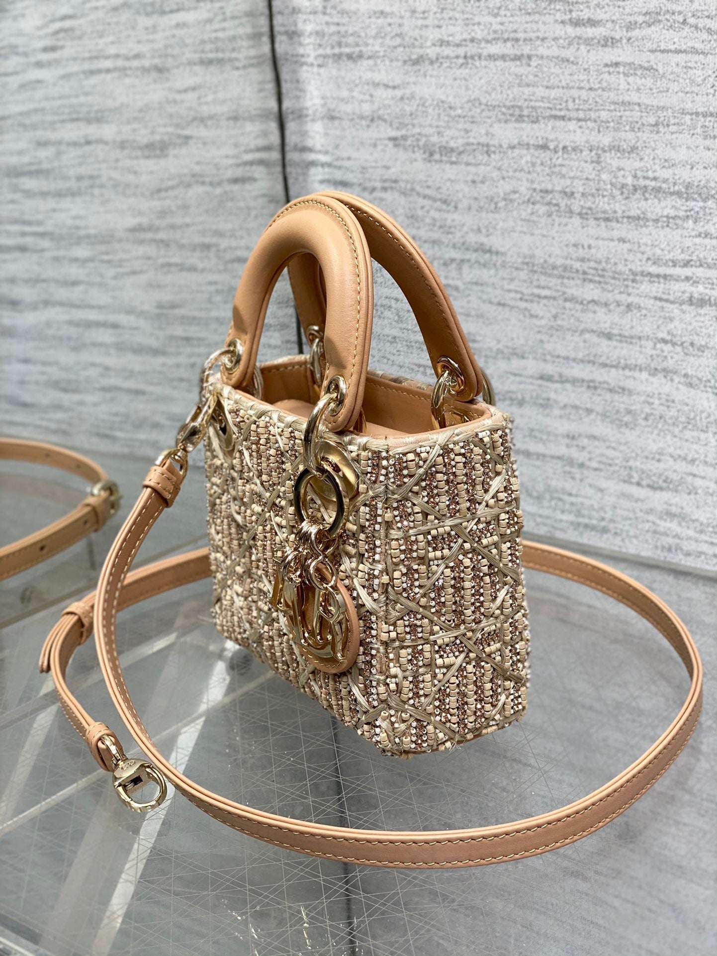 Lady Dior Micro Bag S0856 Apricot Lambskin M53 - Default Title - View 5