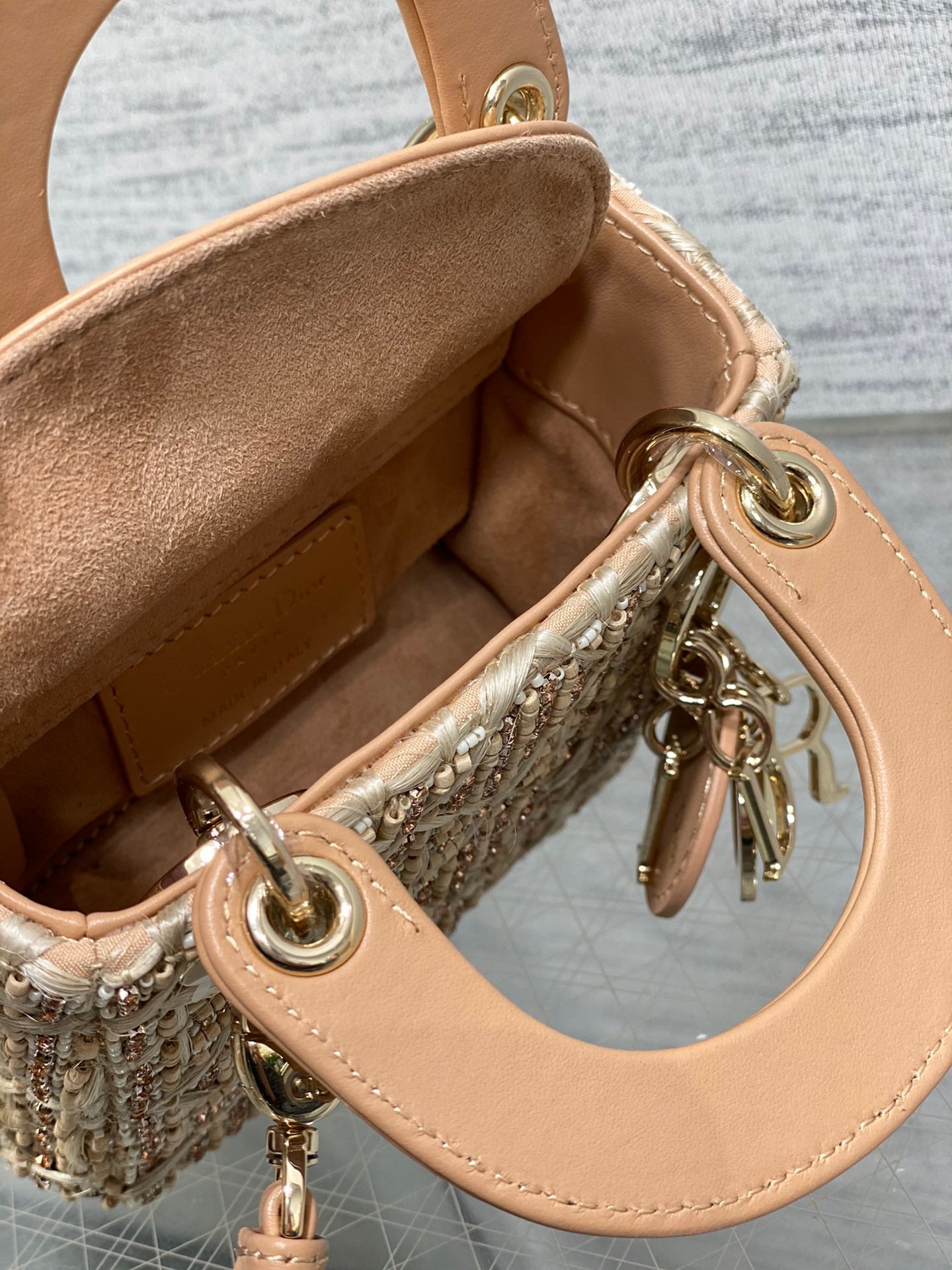Lady Dior Micro Bag S0856 Apricot Lambskin M53 - Default Title - View 7