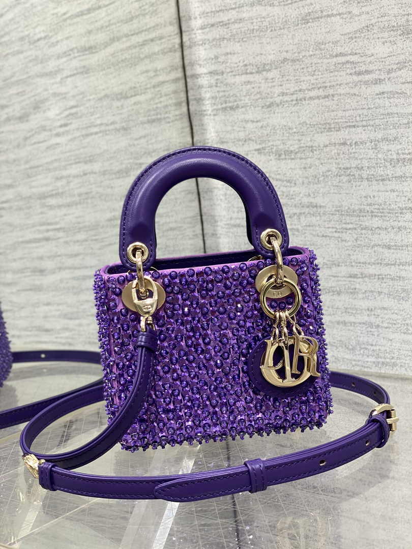 Lady Dior Micro Bag S0856 Purple Lambskin M50 - Default Title - View 2