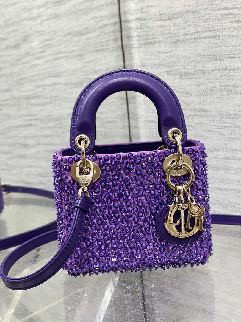 Lady Dior Micro Bag S0856 Purple Lambskin M50 - Default Title - View 3