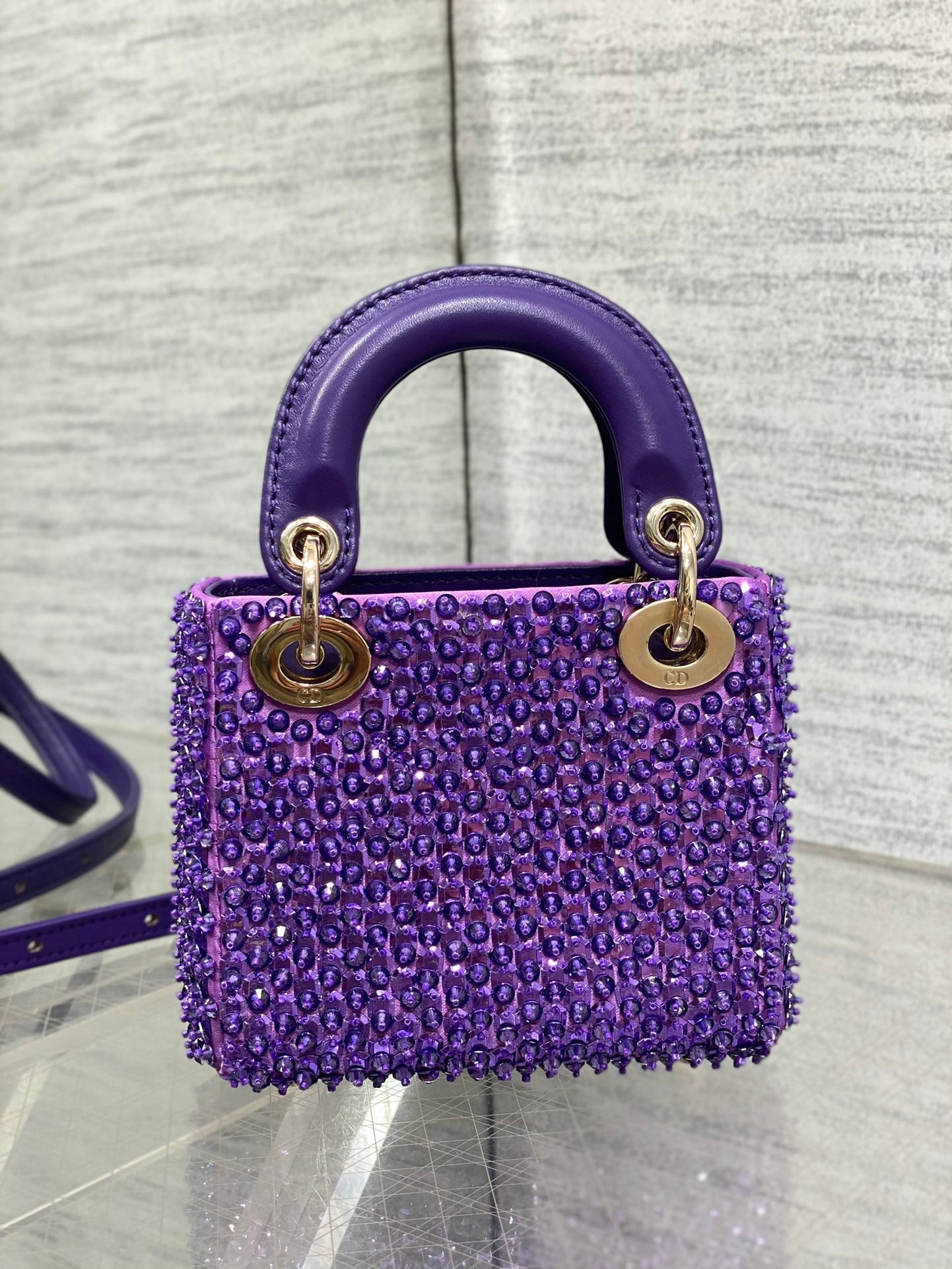 Lady Dior Micro Bag S0856 Purple Lambskin M50 - Default Title - View 4