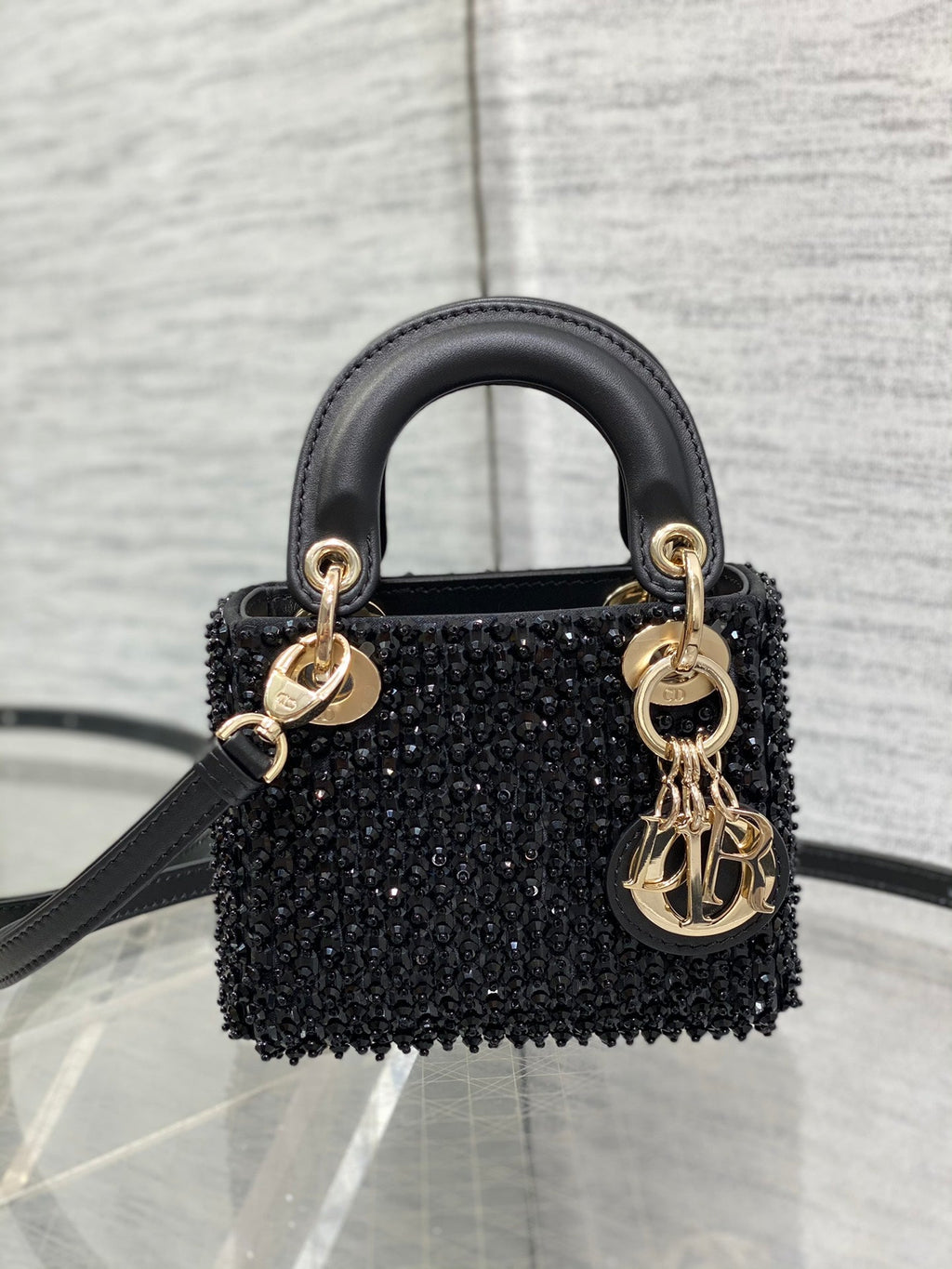 Lady Dior Micro Bag S0856 Black Lambskin M51 - Default Title - View 3