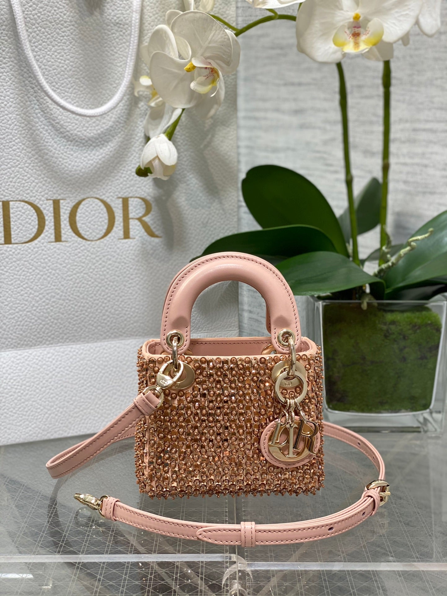 Lady Dior Micro Bag S0856 Pink Lambskin M52 - Default Title - View 1