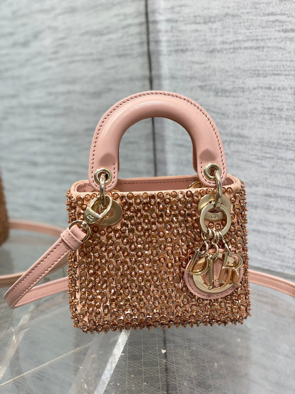 Lady Dior Micro Bag S0856 Pink Lambskin M52 - Default Title - View 3