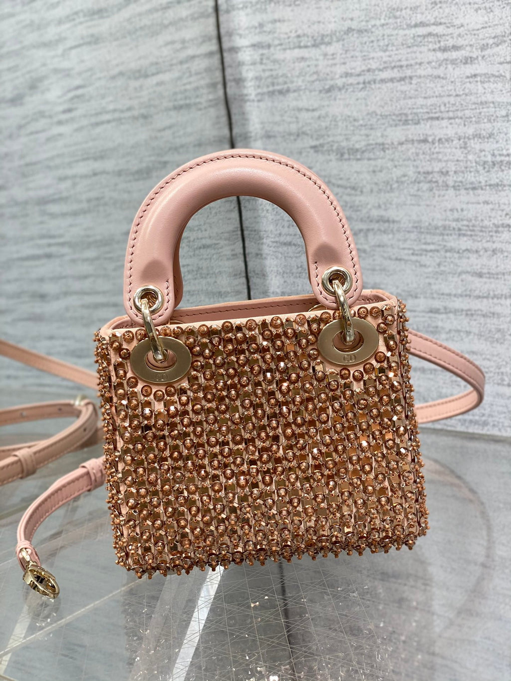 Lady Dior Micro Bag S0856 Pink Lambskin M52 - Default Title - View 4