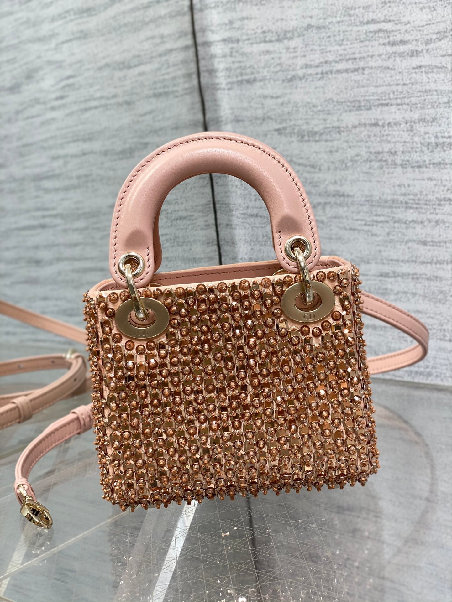 Lady Dior Micro Bag S0856 Pink Lambskin M52 - Default Title - View 4