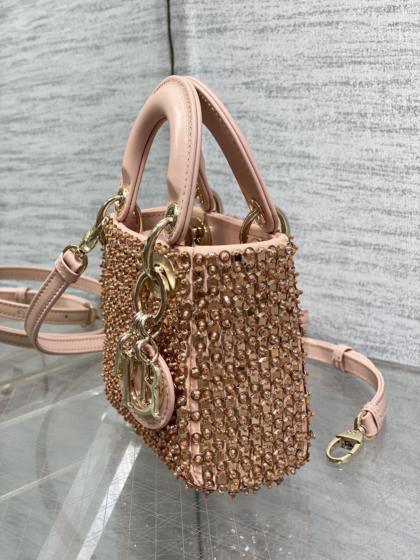 Lady Dior Micro Bag S0856 Pink Lambskin M52 - Default Title - View 5