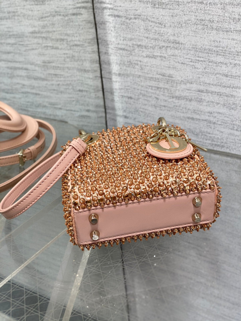 Lady Dior Micro Bag S0856 Pink Lambskin M52 - Default Title - View 6