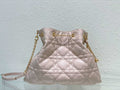 Large Dior Ammi Bag M22576 Apricot Supple Macrocannage Lambskin