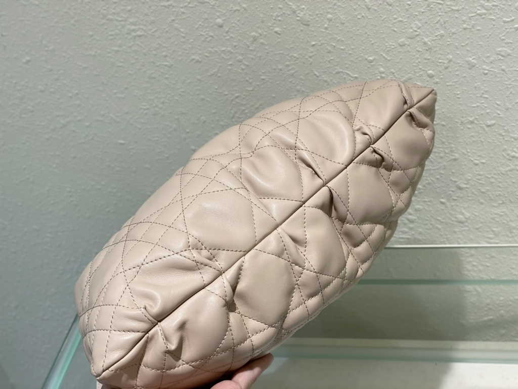 Large Dior Ammi Bag M22576 Apricot Supple Macrocannage Lambskin