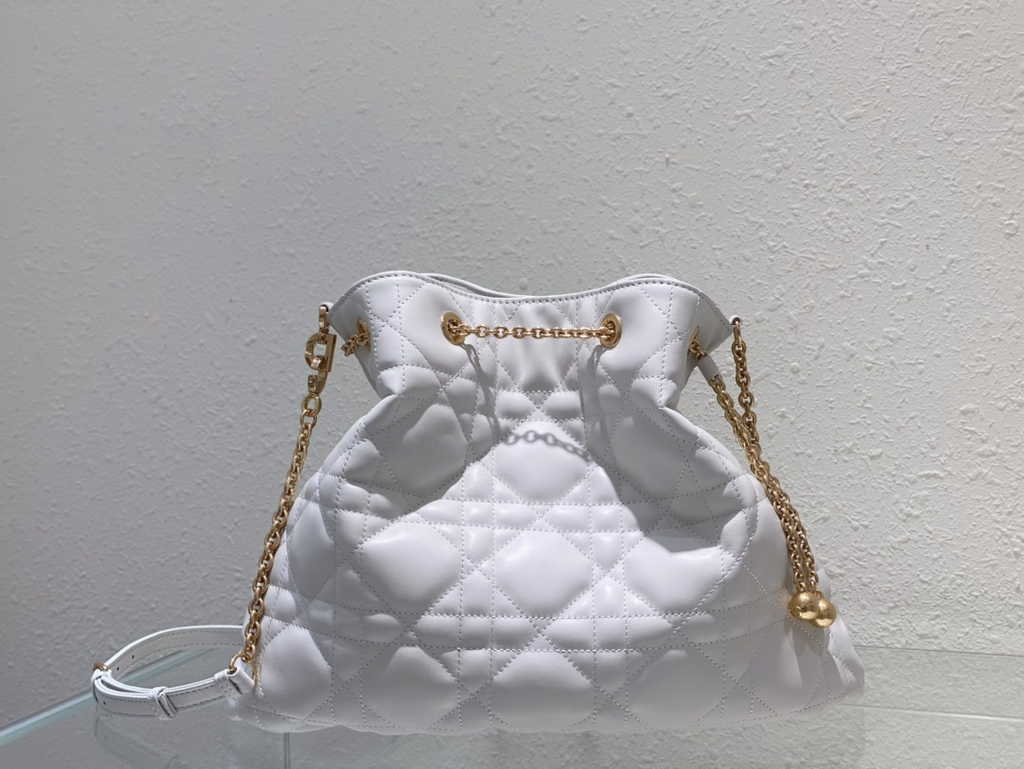 Large Dior Ammi Bag M22576 Beige Supple Macrocannage Lambskin