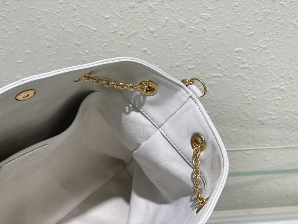 Large Dior Ammi Bag M22576 Beige Supple Macrocannage Lambskin