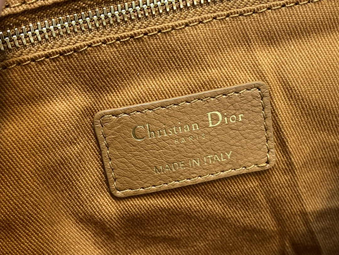 Large Dior Caro Daily Pouch S5086 Brown Supple Cannage Calfskin - Default Title - View 9