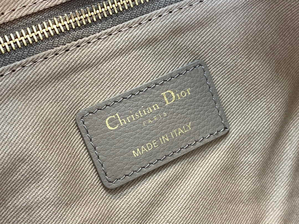 Large Dior Caro Daily Pouch S5086 Khaki Supple Cannage Calfskin - Default Title - View 9