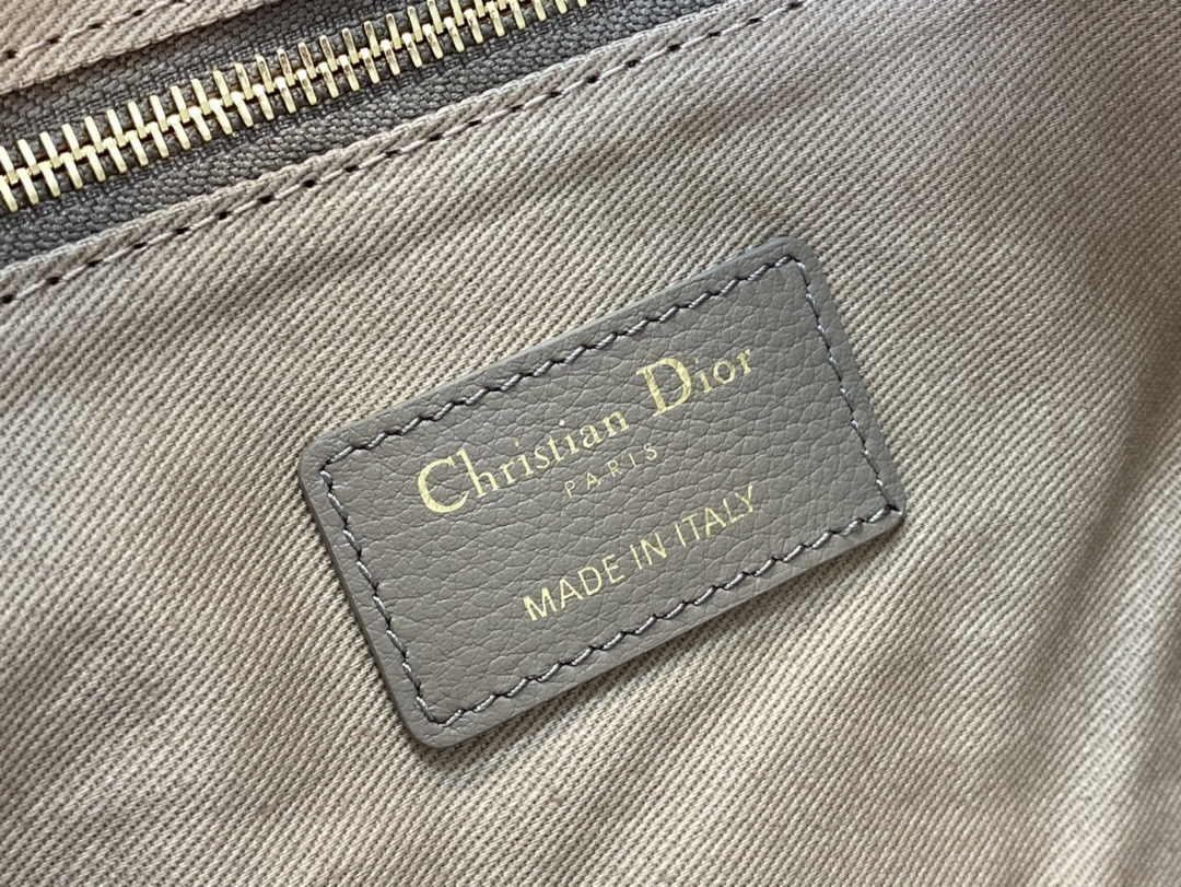 Large Dior Caro Daily Pouch S5086 Khaki Supple Cannage Calfskin - Default Title - View 9