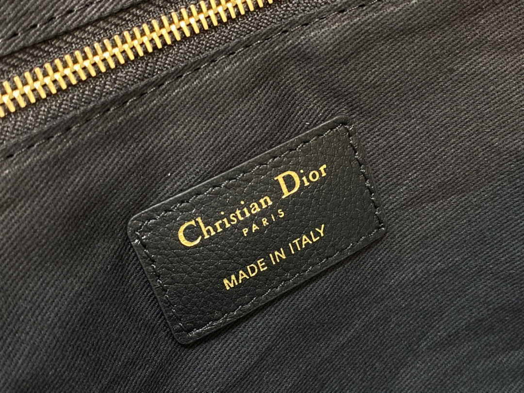 Large Dior Caro Daily Pouch S5086 Black Supple Cannage Calfskin - Default Title - View 9