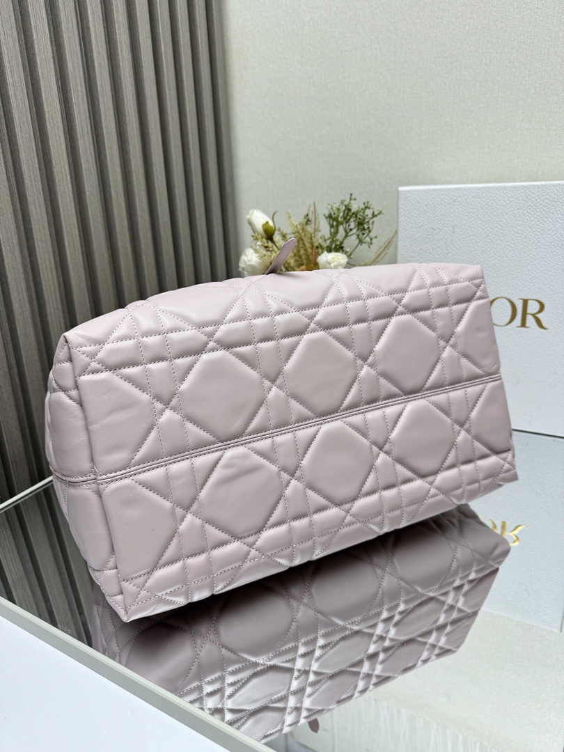 Large Dior Toujours Bag M2820 Powder Pink Macrocannage Calfskin - Default Title - View 6