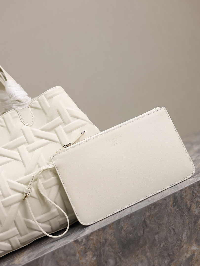 Large Dior Toujours Bag M2820 Latte Graphic Cannage Calfskin - Default Title - View 3