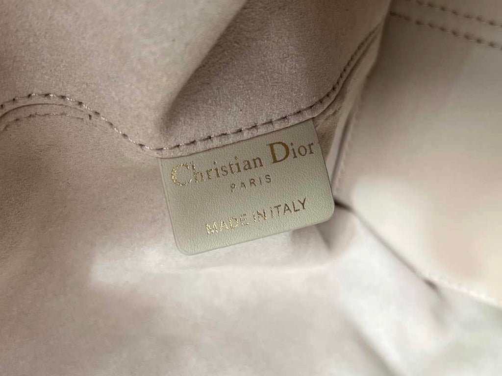 Large Dior Toujours Bag M2820 Powder Beige Macrocannage Calfskin - Default Title - View 9