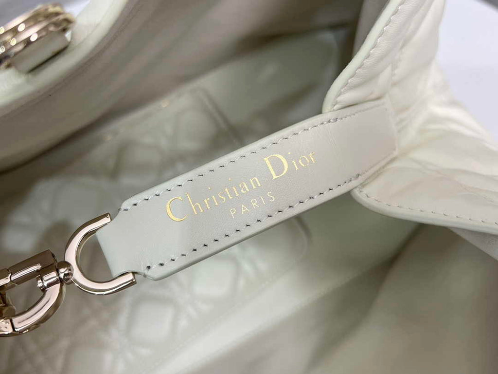 Large Dior Toujours Bag M2820 Latte Macrocannage Calfskin - Default Title - View 6