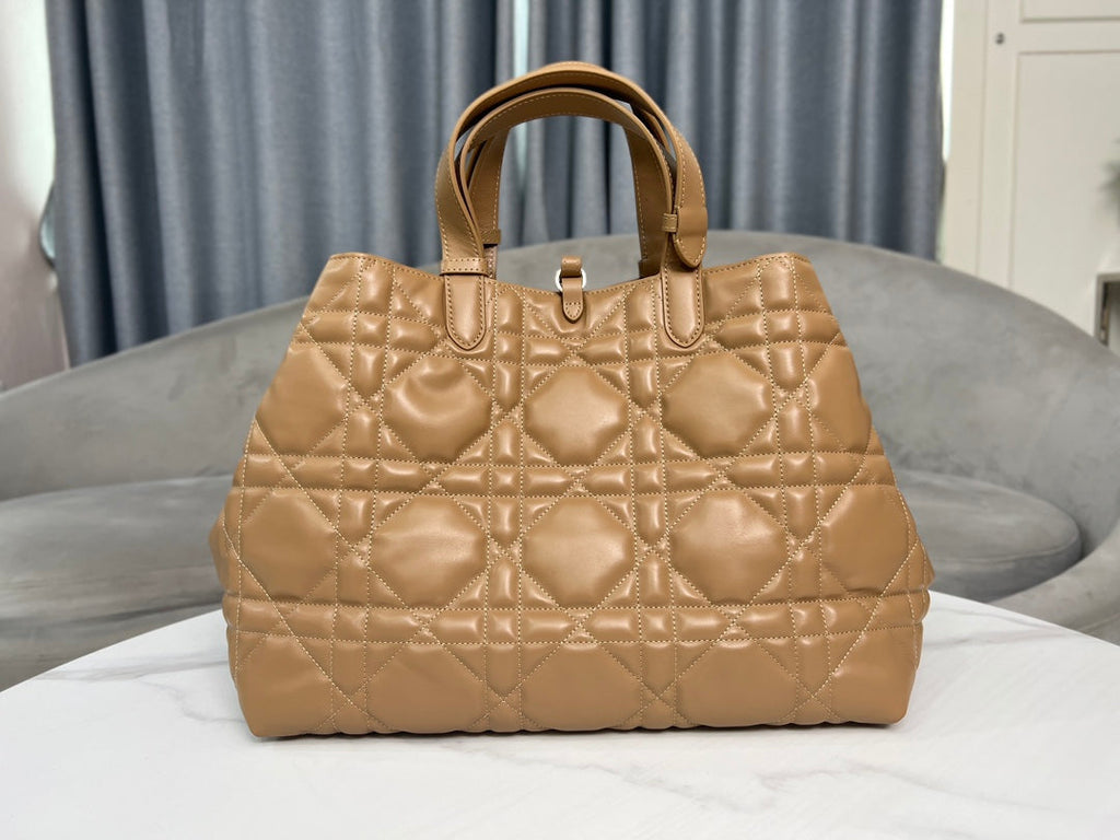 Large Dior Toujours Bag M2820 Tan Macrocannage Calfskin - Default Title - View 4