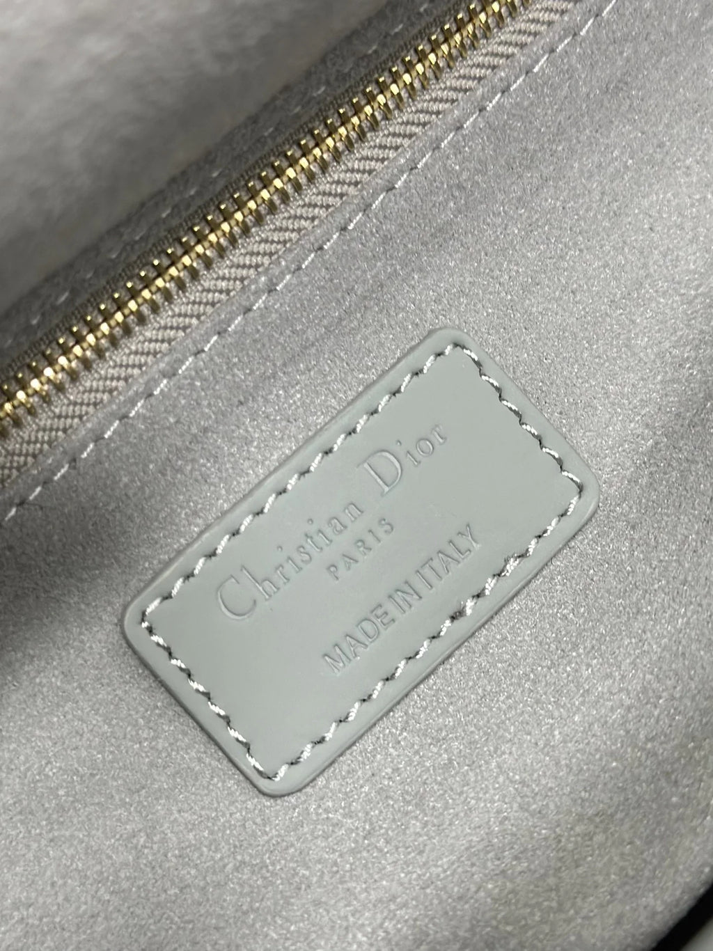 Large Lady Dior Bag M0566 Lambskin Gray - Default Title - View 9