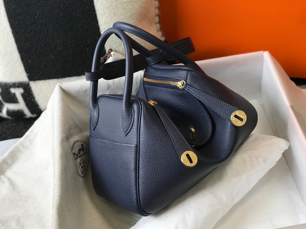 Lindy Hermès 30 Bag Togo Leather H305102 Navy